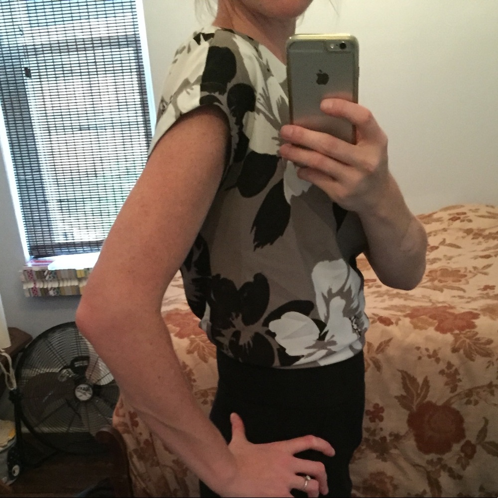 Floral neutral shade blouse